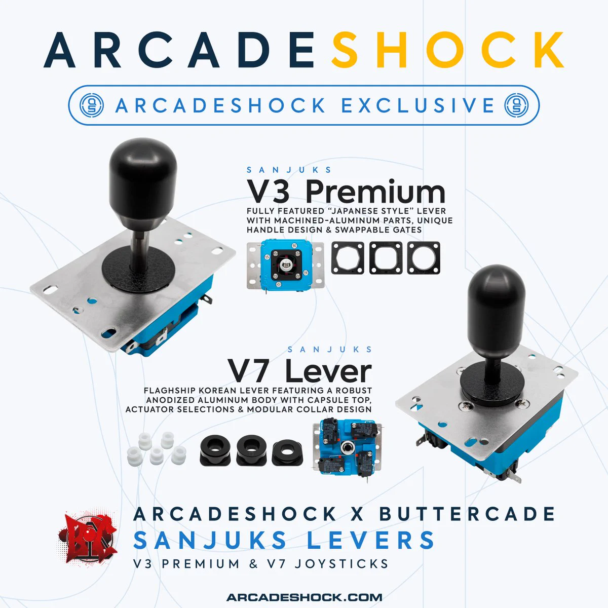 ヤス@アケコンスキー в X: „Arcade ShockがEVOにてSanjuksレバーを販売