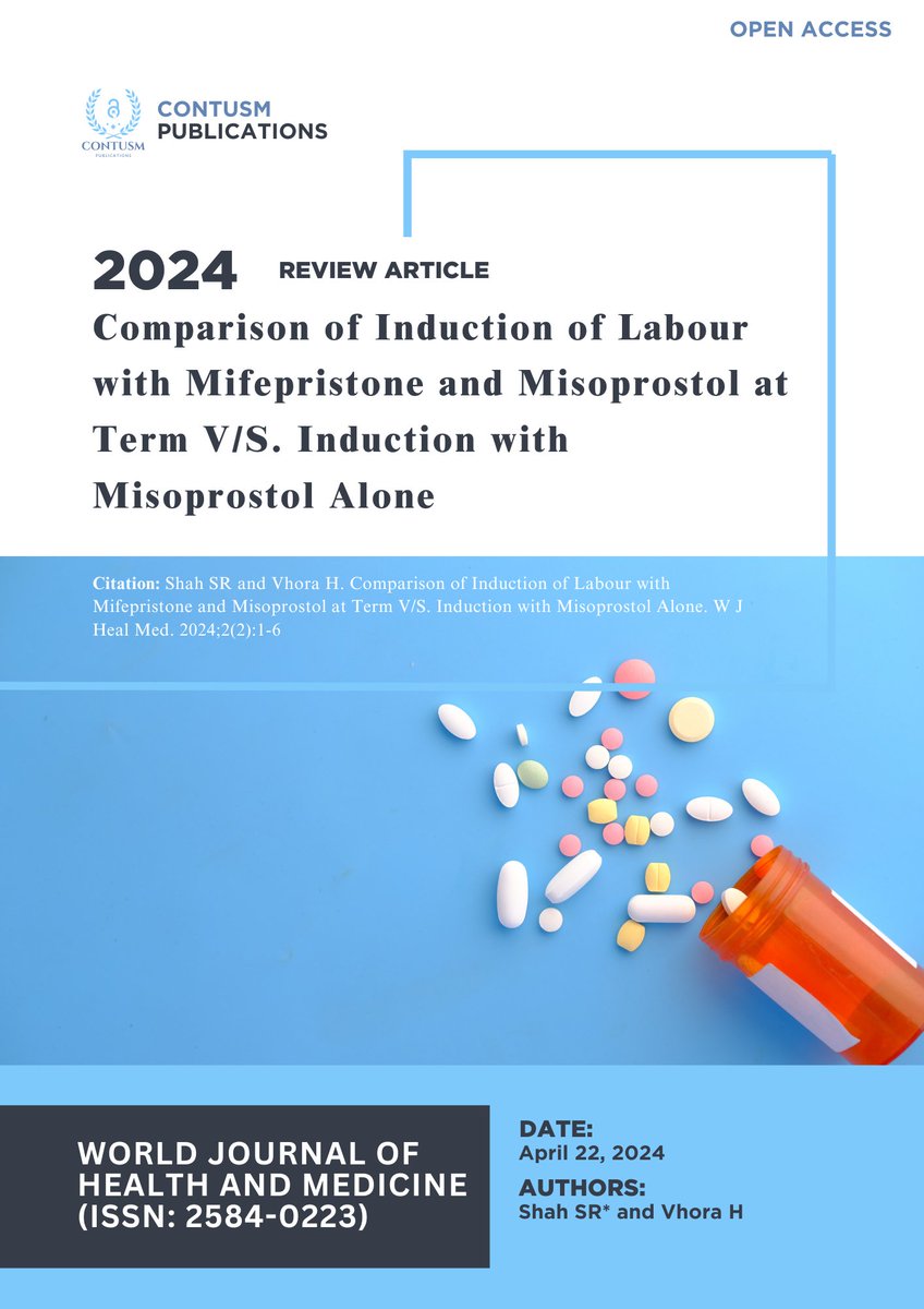 Contusm_Publish's tweet photo. Comparison of Induction of Labour with Mifepristone and Misoprostol at Term V/S. Induction with Misoprostol Alone
https://t.co/kYgB6LhbNZ

#Mifepristone
#Misoprostol
#ObGyn
#Pregnancy
#MedicalResearch
#MaternalHealth
#Obstetrics
#Gynaecology
#ReproductiveHealth
#ClinicalResearch https://t.co/FuchknhwPA