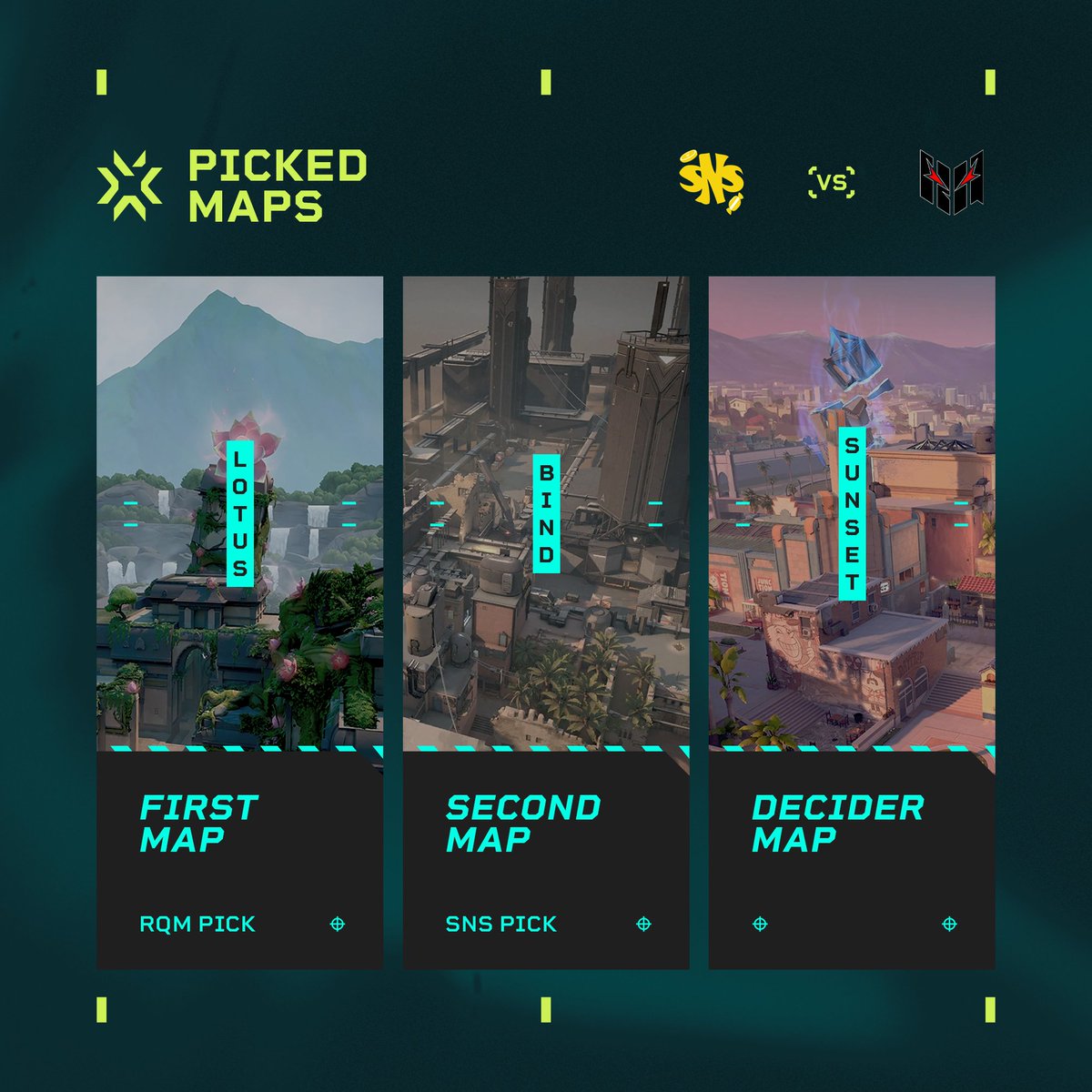 MAP PICKS // <a href="/sweetNsour_Val/">sweetNsour</a> VS @Requiem_ggs

Another exciting series ahead, we are starting on Lotus shortly! 🌸

🟣twitch.tv/valorantleague…
🔴youtube.com/@valleague_ne 

#Pathfinders // #ChallengersEMEA