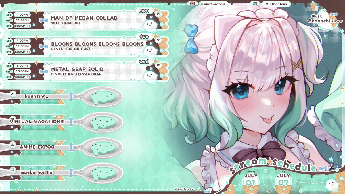 IKZ SCHEDULE!!!👻✨HAPPY JULY!!! July 01 - July 07 🎨Art