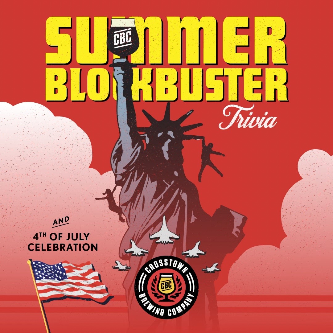 Nothing says independence like a rip-roaring, skyrocketing, ghostbusting SUMMER BLOCKBUSTER! 💥
This 4th of July from 7-9 pm we want to test your knowledge on some of the biggest summer movie hits. Come grab some grub, let us pour you a cold beer, and party like it's 1776! 🇺🇸