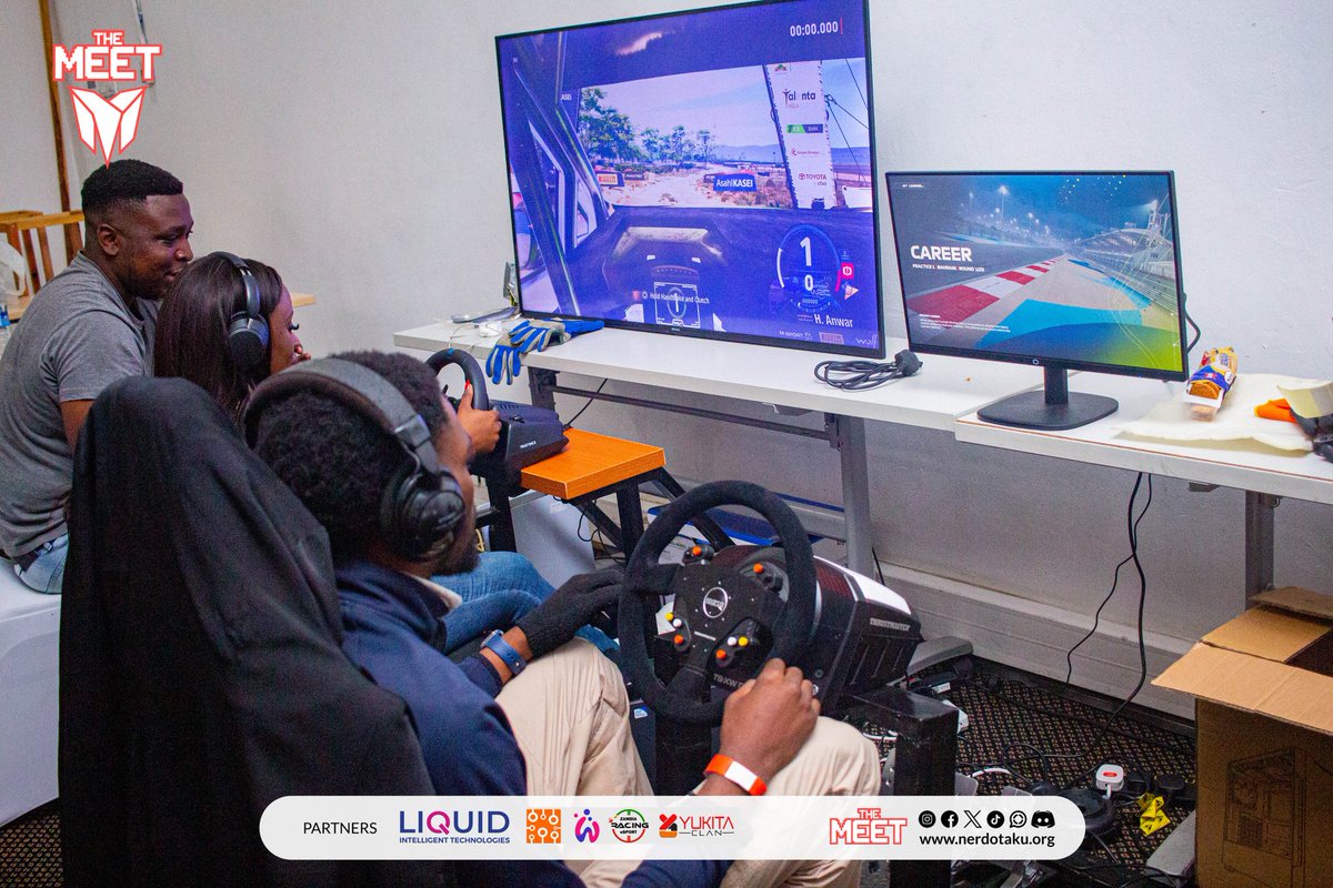 nerdotakuzm's tweet photo. Ever wondered what a real rally racing or F1 experience could be like, well look no further than The Meet 2024 racing riggs section, courtesy of the Zambia Racing Esports, Thank you for your support ❤️🏎️🚀
#nerdotaku #TheMeet24 #racingrigs #zambiaracingesports https://t.co/dTDhIOIIjq