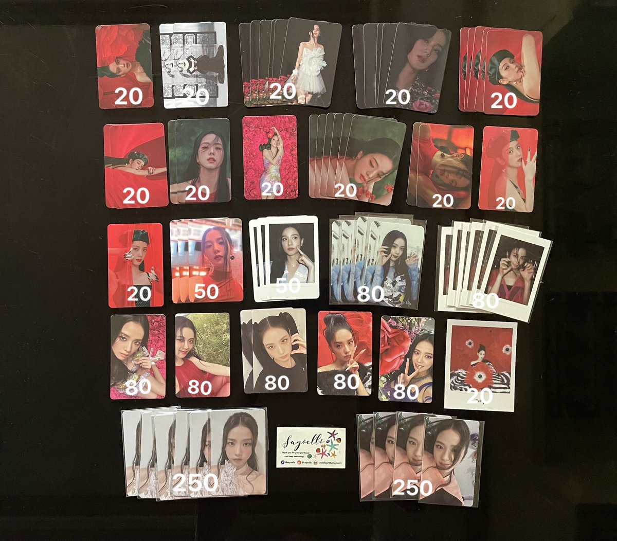 saysells's tweet photo. ✨SAYSELLS 3RD ANNIV SALE✨

wts/lfb ph/help rt/on hand

BLACKPINK JISOO PHOTOCARDS
—Jisoo Me POBs and PCs

Reply mine/dm

✅Gcash,BPI,Shopee (+15%)
📦GGX,J&amp;T,SDD,SCO,Flash
🗓DOP July 31,100 DP for every 1K
✔️can ship WW

#SaysellsOH https://t.co/KU5lJaupG8
