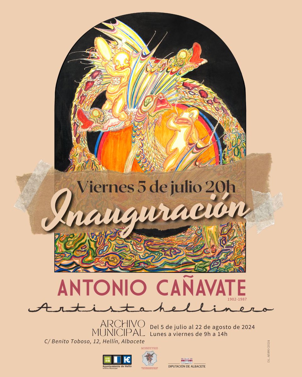archivohellin's tweet photo. No es fácil reducir toda una vida a las cuatro pequeñas paredes de la sala de exposiciones del #ArchivoMunicipal...!pero lo vamos a intentar! Interesante historia la del artista hellinero Antonio Cañavate (1902-1987). Inauguramos este viernes a las ocho https://t.co/DVmY14lu0X