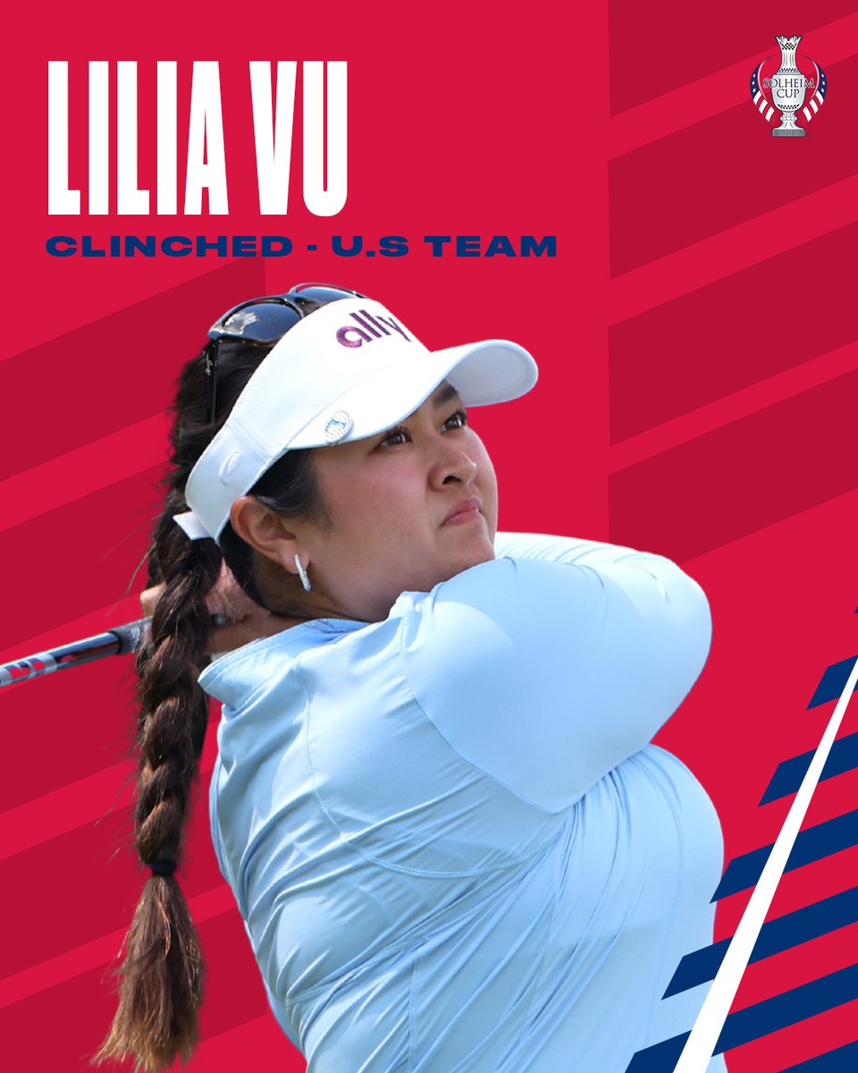 LPGA (@lpga) on Twitter photo Lilia Vu has clinched her spot on the 2024 <a href="/SolheimCupUSA/">Solheim Cup U.S. Team πΊπΈ</a> Team! πΊπΈβ³οΈ Lilia Vu has clinched her spot on the 2024 <a href="/SolheimCupUSA/">Solheim Cup U.S. Team πΊπΈ</a> Team! πΊπΈβ³οΈ