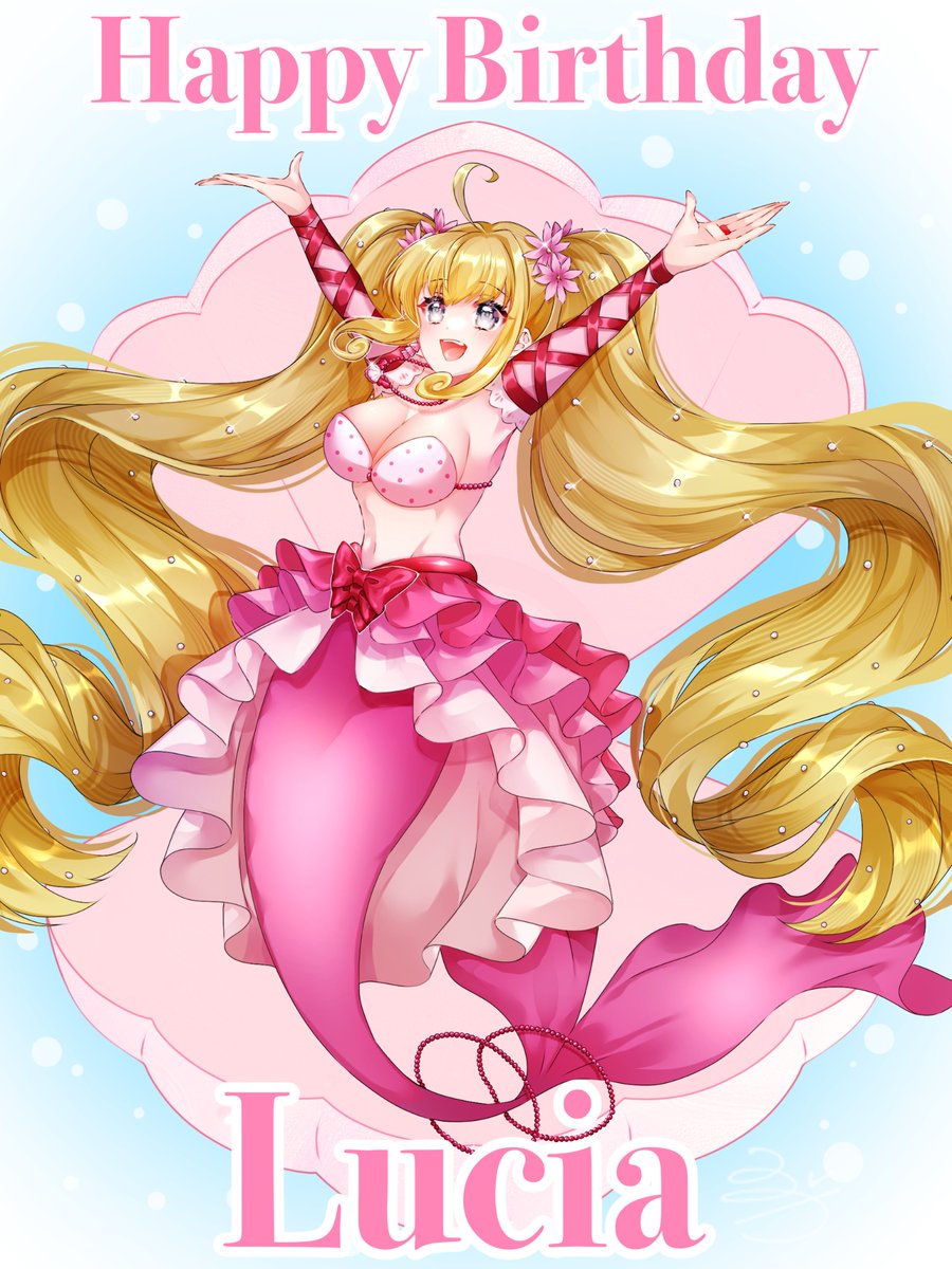 るちあちゃん お誕生日おめでとう🧜‍♀️🩷🎉 #七海るちあ #七海るちあ