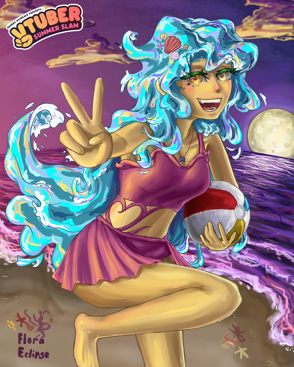 FloraEclipse's tweet photo. Forgot to post it here but here is the finished result of the art i was doing for #VTuberSS2024 by @GamersOutreach !! Thank you all again for helping support such a cool cause and allowing me to help out in such a fun way!! https://t.co/pmEH38ngjm