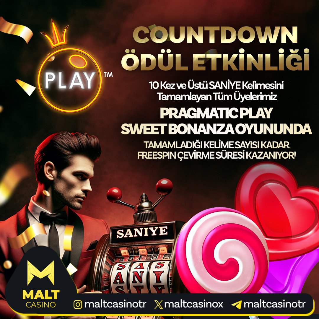 ⭐️ MALTCASINO'DA HER SANİYE FREESPIN KAZANDIRIYOR ⭐️

👉 Pragmatic Play canlı casino’da oyna 

📌 10 ve üstü kez "SANİYE" kelimesini tamamla

🍬 Sweet Bonanza oyununda tamamladığın "SANİYE" kelime sayısı kadar freespin çevirme süresi kazan!

t2m.io/maltcc2
