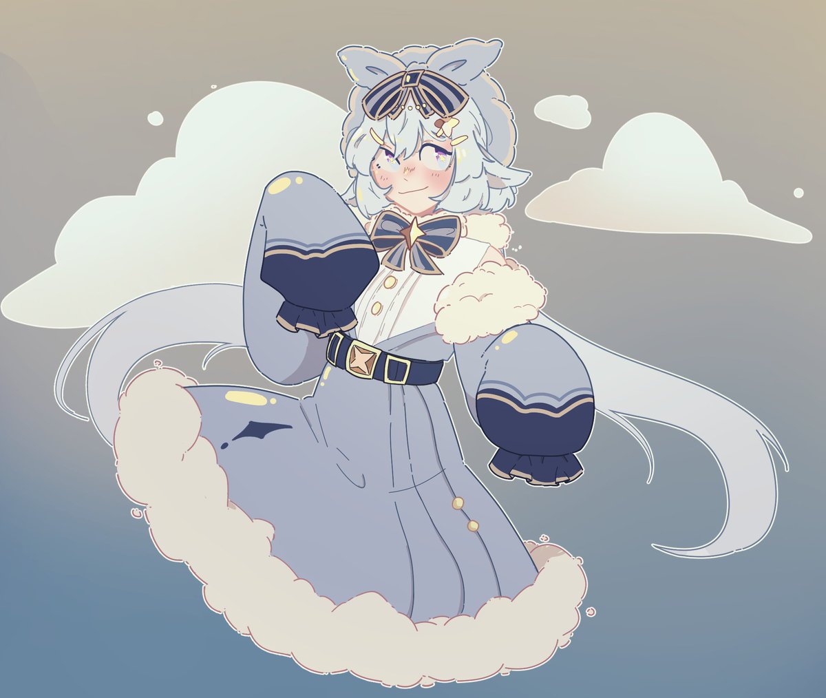 Artfight drawing I did of <a href="/rari_ocs/">Rari 🌷 Comms Open</a>'s Aeris! I liked how it turned out so I wanted 2 post it