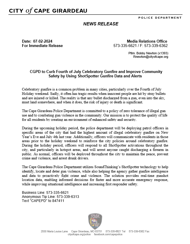 Cape Girardeau PD tweet media