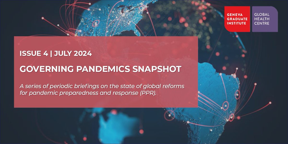 📢 The 4th issue of our Governing Pandemics Snapshot is now out! 🗞️

Read about updates on the #PandemicAgreement negotiations, analysis on the newly adopted amendments to the #IHR and insights into access to health products.

👉 bit.ly/GP_snapshot