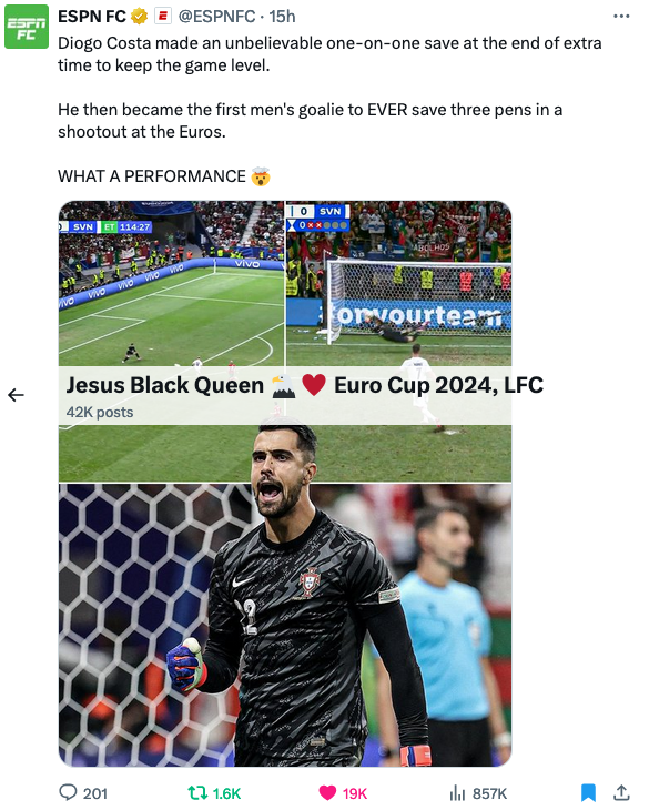 BlackQueenLara's tweet photo. #MyViewsMine #7THINGS-#EURO2024 1️⃣YESHUA-#Jesus and I are now joking that: #DiogoCosta interrupted his Keeper's duty to read my tweet &amp; like it with a😜https://t.co/J9rCabWvmB I love you MORE #Yeshua for talking to me as your #GFRIEND 4 ever😍#MikaelaB #ROUNED #Christian #Medium https://t.co/P9qPSNMZU7