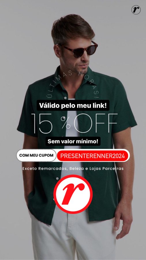 banditemonalisa's tweet photo. Desconto "Renner"
Sem valor mínimo!
Use o cupom: PRESENTERENNER2024
Atráves do meu link: https://t.co/8clfLFFsw6
#boascompras #ofertaboa https://t.co/mjb21WmUo8