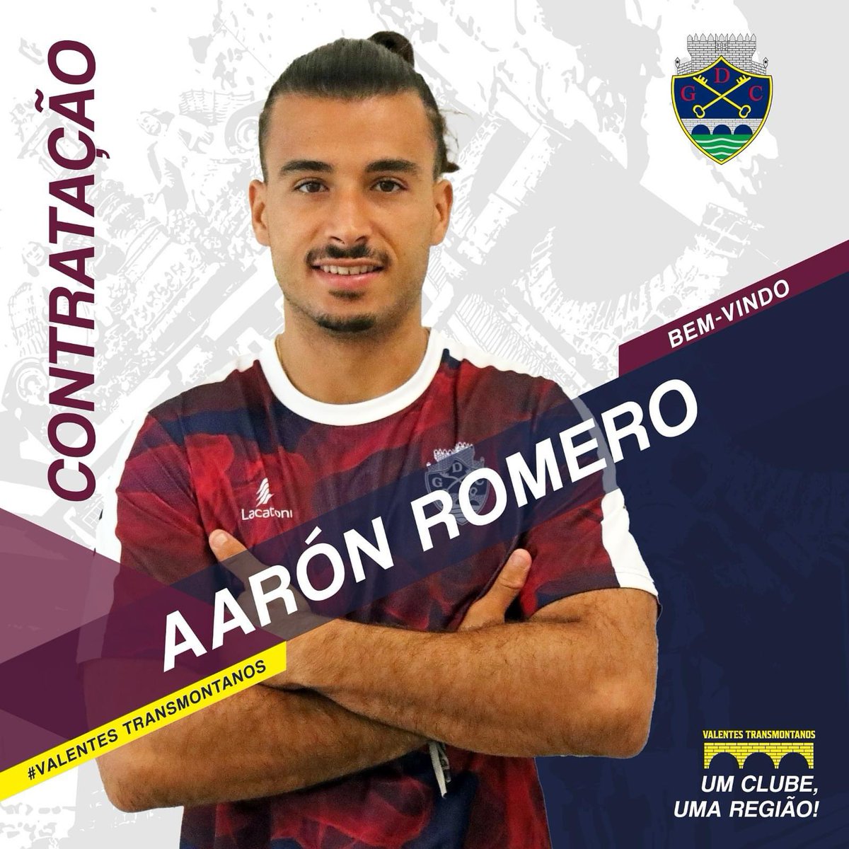 𝐑𝐎𝐌𝐄𝐑𝐎 É 𝐎 𝟐.º 𝐑𝐄𝐅𝐎𝐑Ç𝐎 𝐃𝐎 𝐃𝐈𝐀
Proveniente do UD Almeria, Aarón Romero é o segundo reforço anunciado pelo Grupo Desportivo de Chaves.
O defesa esquerdo de 25 anos é natural de Castellón, Espanha.
Bem vindo Aarón! 🍀
#ValentesTransmontanos