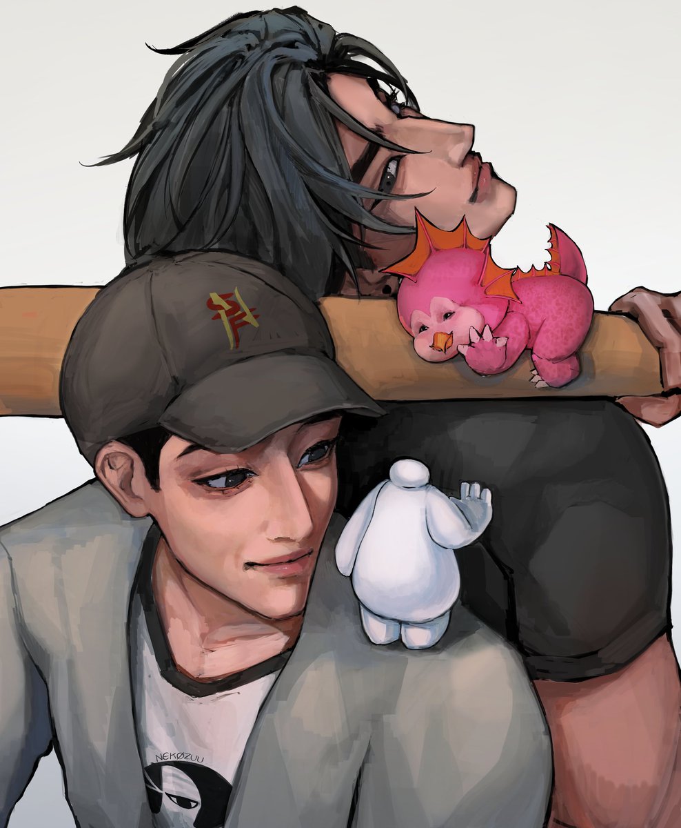 nekozuu_'s tweet photo. i saw one edit of tadashi and kenji so i just had to draw them w smol emi and baymax ><

#kensato #ultramanrising #ultramanrisingnetflix https://t.co/W8NN6GL34q