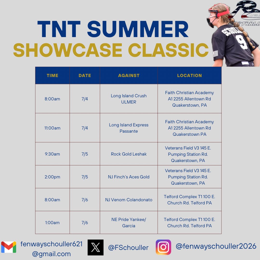 Come watch us play this week in Pennsylvania at the TNT Summer Showcase Classic! <a href="/18uCovino/">Rip City Gold National</a> <a href="/SoftballRip/">Rip City USA Softball</a>