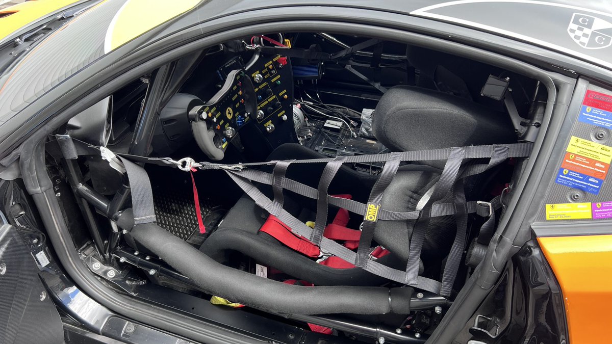 A 2020 Ferrari 488 Challenge Evo is being auctioned off at no reserve. The seller doesn't provide any details about the car's racing career, but the odometer shows 13,000 km (8,078 miles). He stresses that the Ferrari has not been registered for street since it's not road-legal.