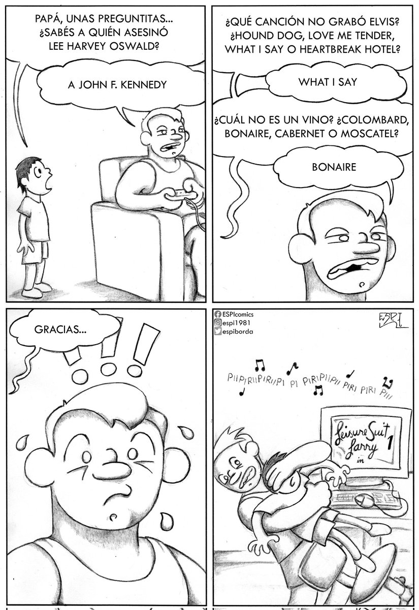 EspiBorda's tweet image. Chistecito retrogamer que salió mientras escuchaba @modohistoriapod con @lunatika_shd y Stephanie Zucarelli.
open.spotify.com/episode/6OddLl…
Las preguntas las saqué directamente del podcast.
#humor #humorgamer #aventurasgraficas #videojuegos #sierraonline #leisuresuitlarry #larrylaffer