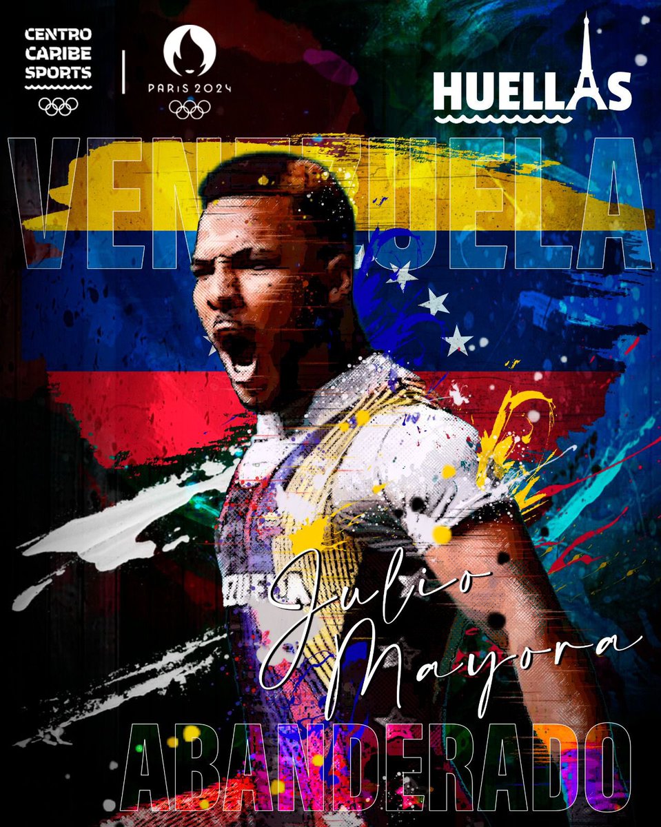 🇻🇪 ABANDERADOS A #PARIS2024 🇻🇪

La campeona olímpica del Salto triple Yulimar Rojas y el medallista olímpico de Pesas Julio Mayora, serán los Abanderados de Venezuela la noche del 26 de julio en el Rio Sena, en la Ceremonia Inaugural de los <a href="/juegosolimpicos/">Los Juegos Olímpicos</a> de <a href="/Paris2024/">Paris 2024</a>.
