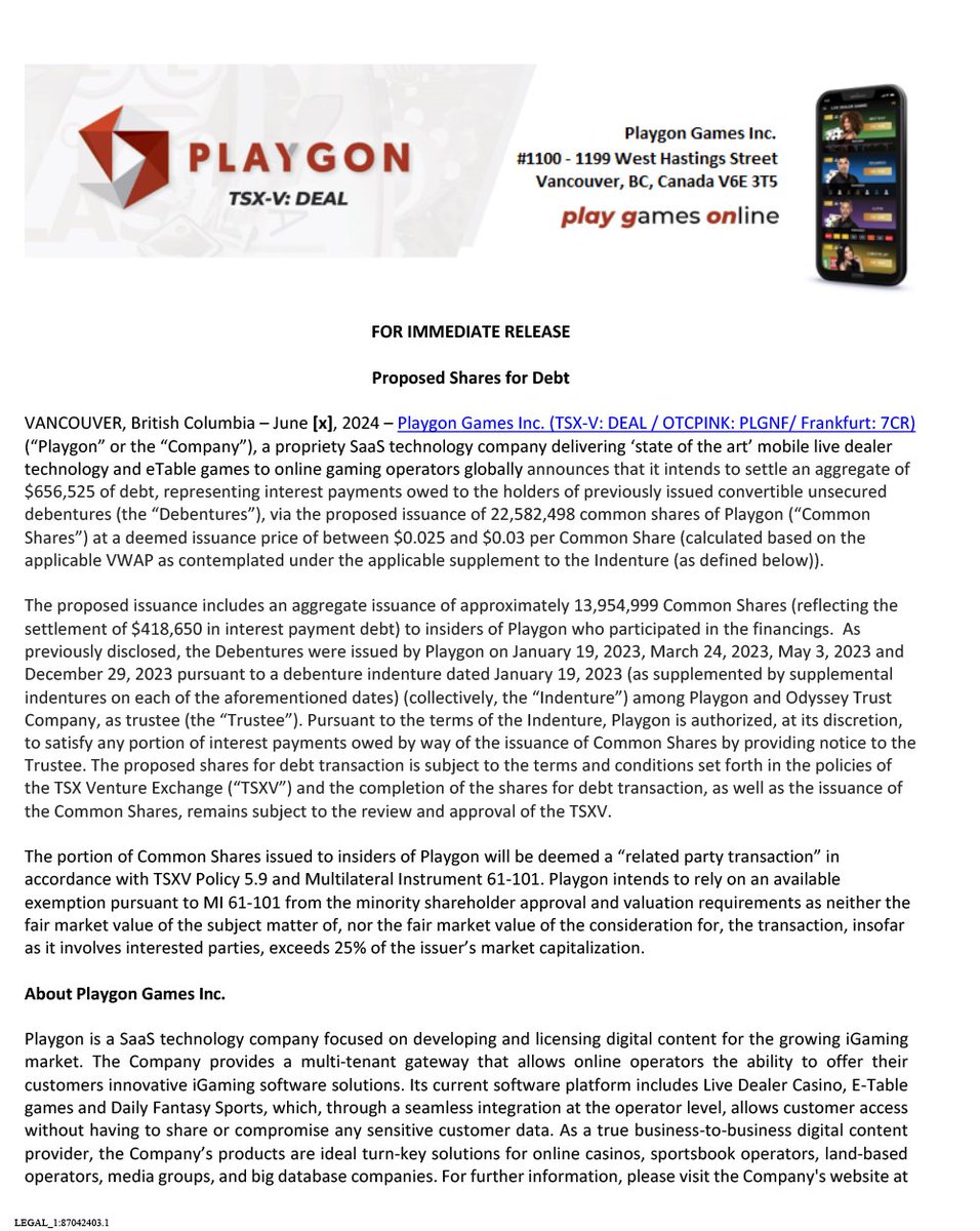 Playgon Games Inc. tweet media