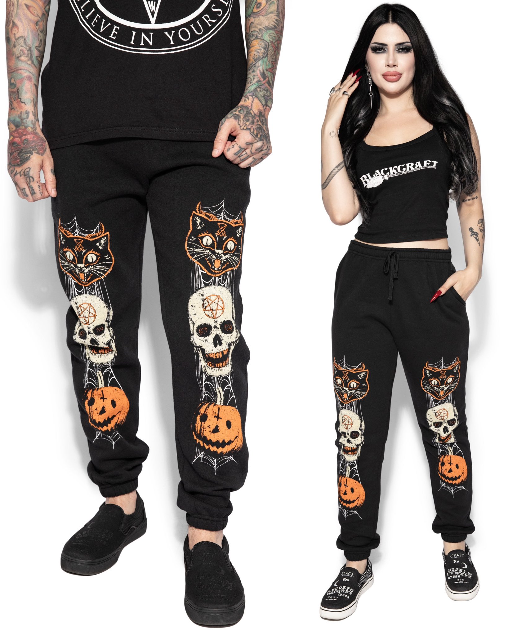 Blackcraftcult on X Relaxed fit Feline Spooky Sweatpants. https t fMSriWsk1p https t LpANr5uH5C X