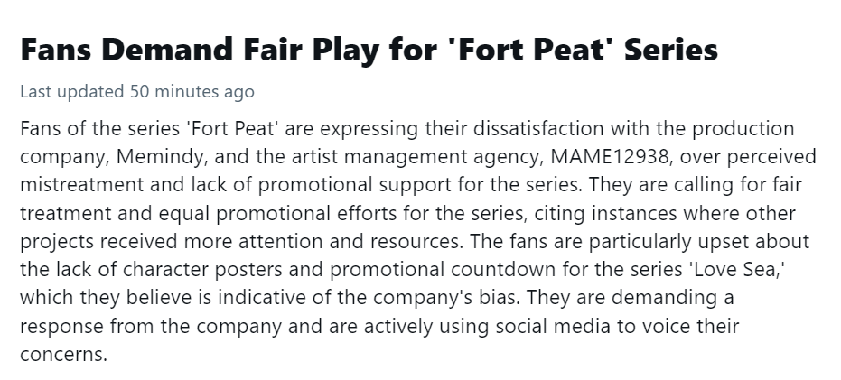 kaci0429's tweet photo. Thank you X for the summary :)))) 
#FortPeatDeserveBetter 
#RESPECTFORTPEAT https://t.co/3SvIOuXplG