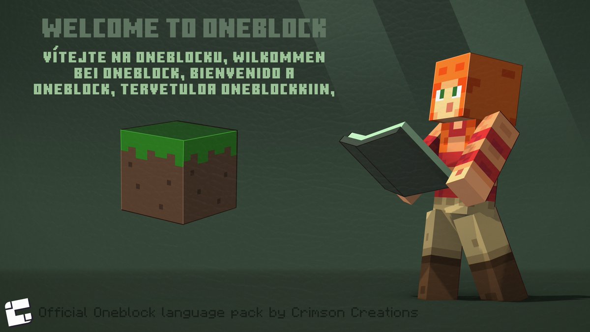 crimsncreations's tweet image. What am I reading, what am I hearing? 📗🥺

Oneblock is our first project that supports multiple languages! download our Language Resource pack today! 

In beta with support for 9 languages. 

bit.ly/OneblockLangua…

#Minecraft #Oneblock