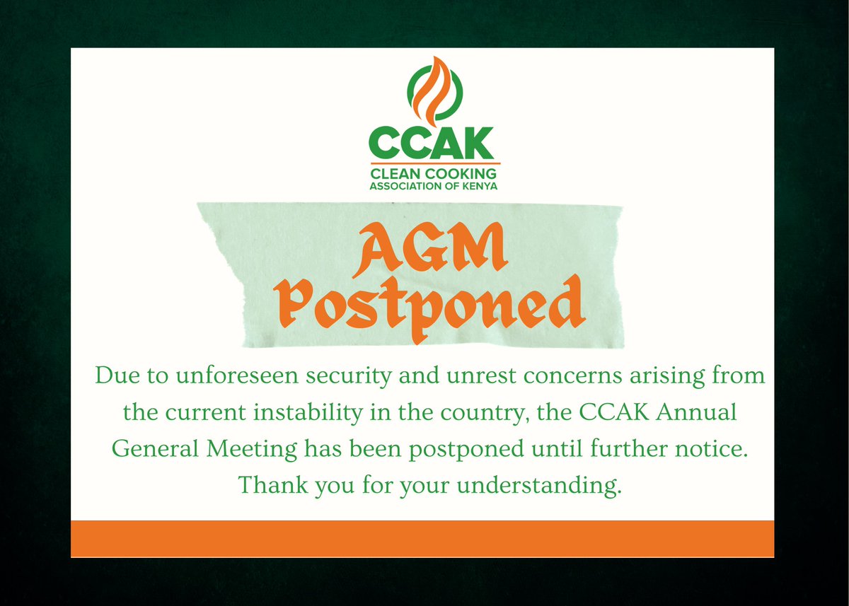 Postponement of CCAK Annual General Meeting.