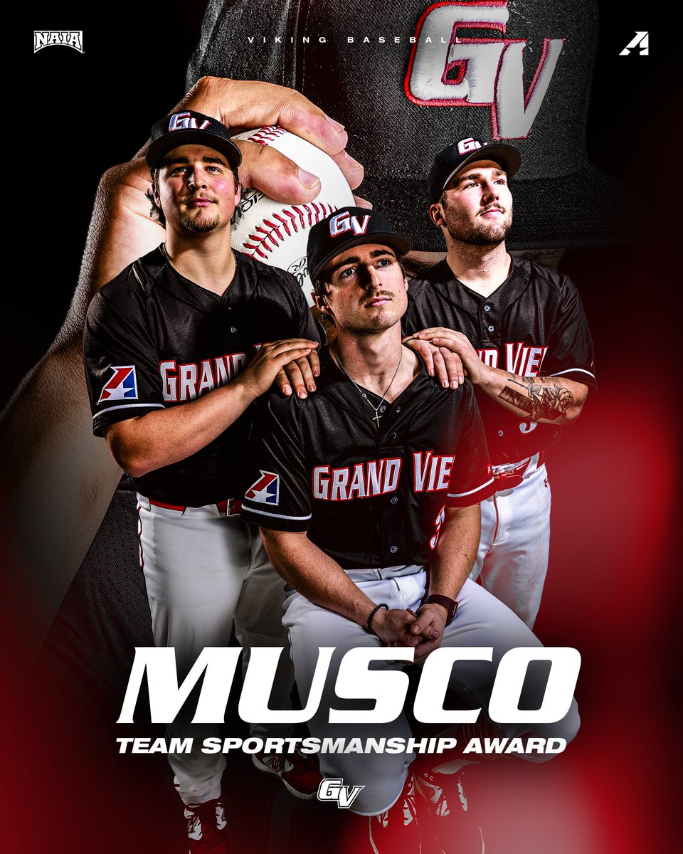 BSB: Grand View Baseball Selected as Musco Sportsmanship Award Recipient
- bit.ly/4cpp78u

#Voyage2Viktory
