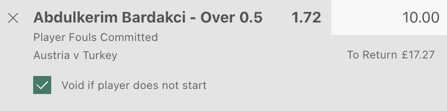 jptips_'s tweet photo. Few bets for tonights games.

🇦🇹 v 🇹🇷 Abdulkerim Bardakci foul @ 1.72, 1U
🇷🇴 v 🇳🇱 Denis Alibec SoT @ 2.25, 2.5U
🇷🇴 v 🇳🇱 Denzel Dumfries 2+ fouls @ 2.1, 2U https://t.co/qTdzz6PdZJ