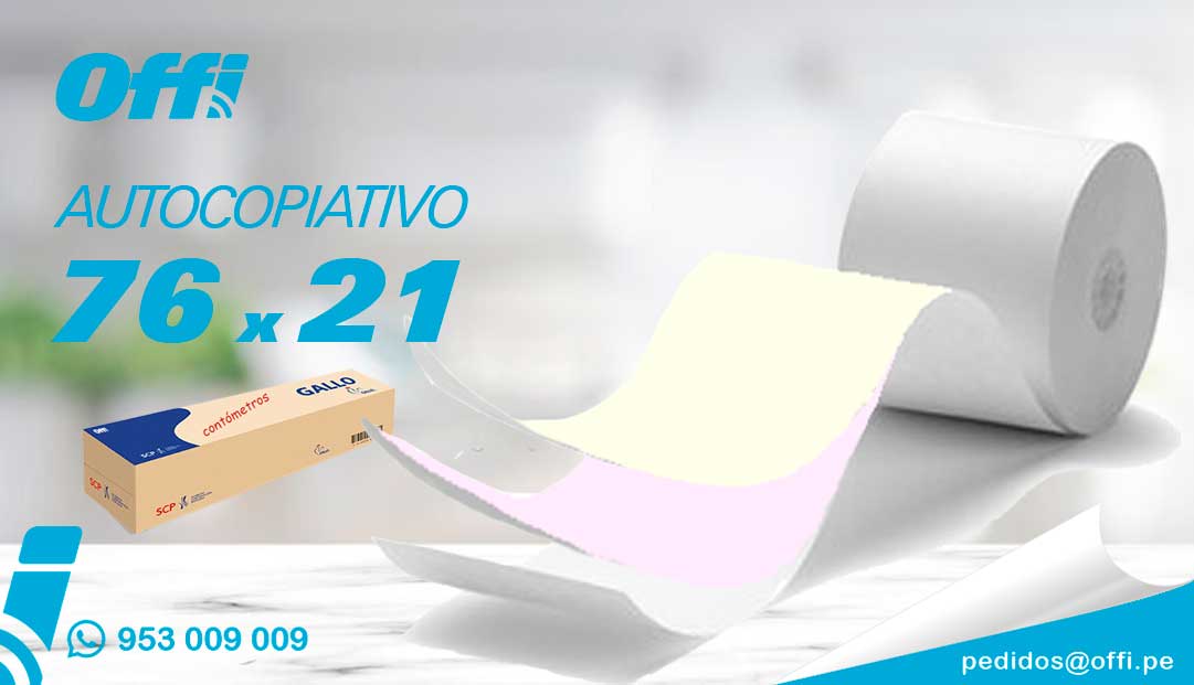 Offi_pe's tweet photo. Papel Contómetro autocopiativo 76x21 Original y 2 copias Gallo 🖨️

https://t.co/Bk80KycRn8    👈
#Contometro #ContometroAutocopiativo #PapelContometro #PapelContometroAutocopiativo 
Distribuidor de útiles, equipos y suministros de oficina en Arequipa Camaná Caravelí Castilla https://t.co/Gm3hK6mNVK