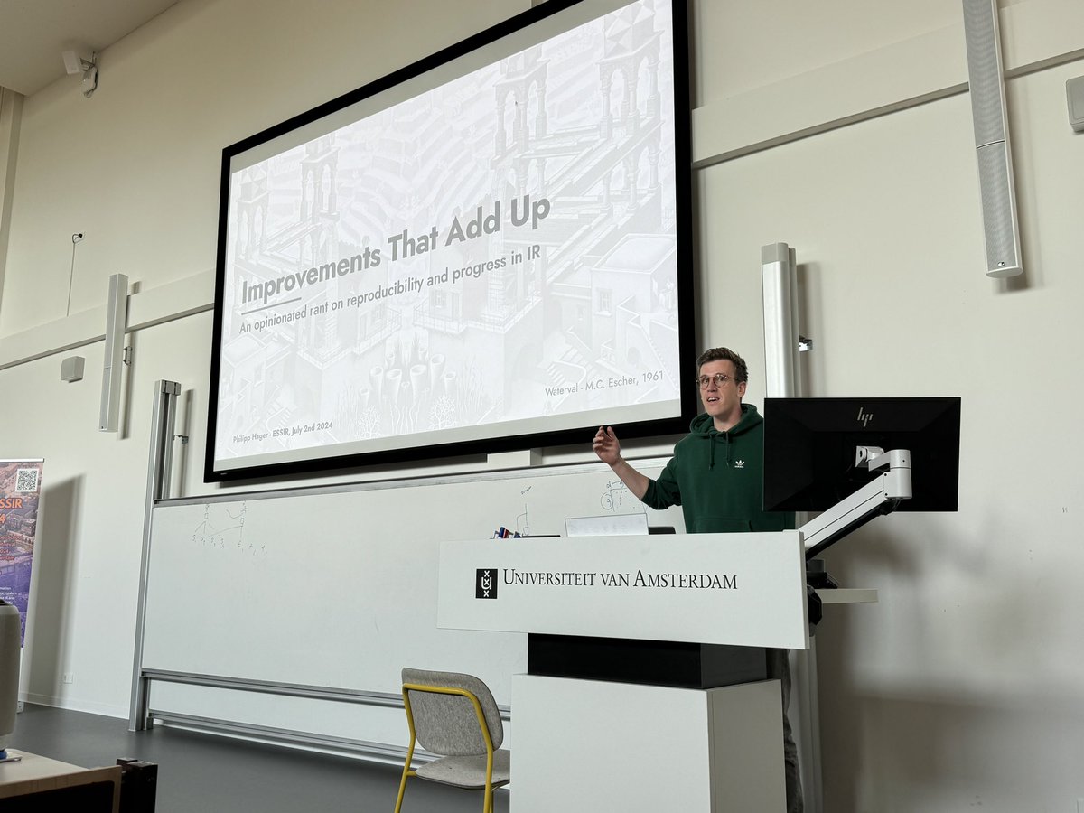 Looking forward to Philipp Hager’s talk focusing on various reproducibility issues in IR.  
#ESSIR24