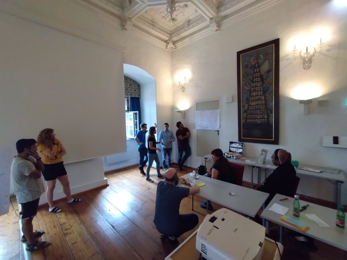 RickRabiser's tweet photo. In the middle of a 3-day retreat Schloss Weinberg with our PhDs and Post-Docs from #litCPSlab discussing how to become even better in the things we are doing and how we can grow together :) #CDLVaSiCS #CDG @AZoitl @BWiesmayr @jkulinz https://t.co/PQQraxRVsj