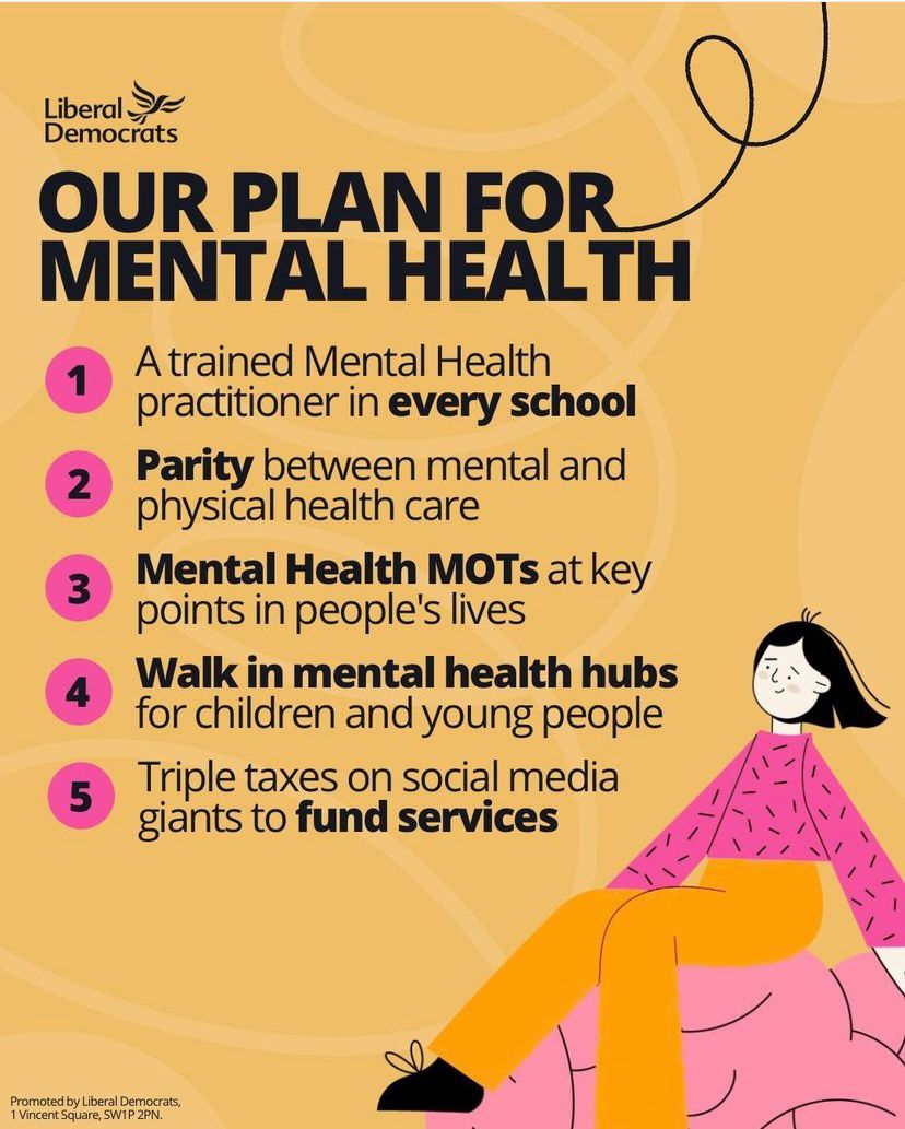 Mental health was one of many things our brilliant former MP (and my Political mentor) <a href="/normanlamb/">Norman Lamb</a> campaigned tirelessly for.
I'm proud to see a proper plan for mental health in our manifesto.  More at libdems.org.uk/manifesto