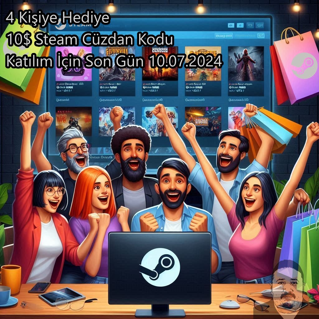 Hediyemiz, 4 Kişiye 10$ Steam Cüzdan Kodu (10.07.2024)

Twitter/X Katılım Koşulları;
1. mehmetalpersen.com/hediye-kuralla… linkdeki kuralları okuyun, katılarak kabul etmiş sayılacaksınız.
2. <a href="/mehmetalpersen/"></a> hesabımı takip edin.
3. Bu postu beğenin.
4. Yoruma üç arkadaşınızı etiketleyin.
5. Bu