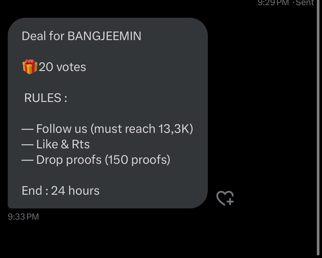 mainjeemin's tweet photo. Deal for BANGJEEMIN

🎁20 votes

 RULES :

— Follow @FreeB__ (must reach 13,3K)
— Like &amp; Rts 
— Drop proofs (150 proofs)

This ends in 24 Hours!! https://t.co/NwQ9IDhZUY