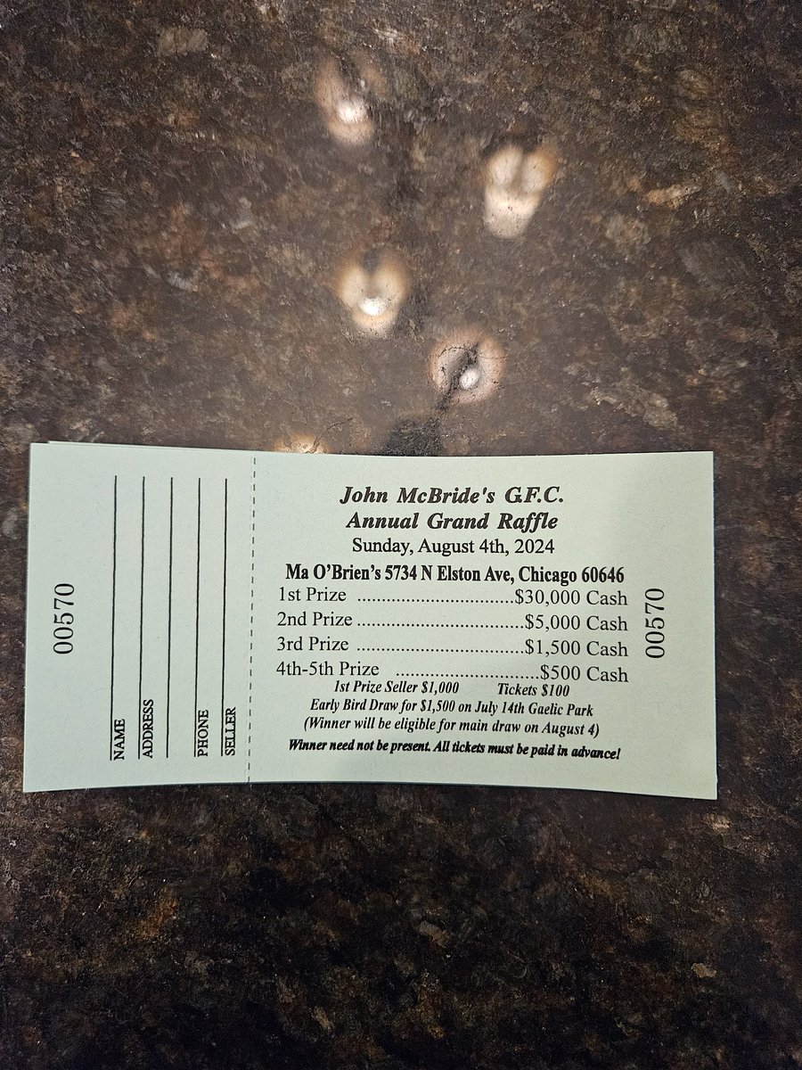 $100 Raffle tickets are on sale now. 1st prize is $30,000. If anyone would like one, you can let me know.

The early bird draw is July 14th, and the final draw is August 4th.