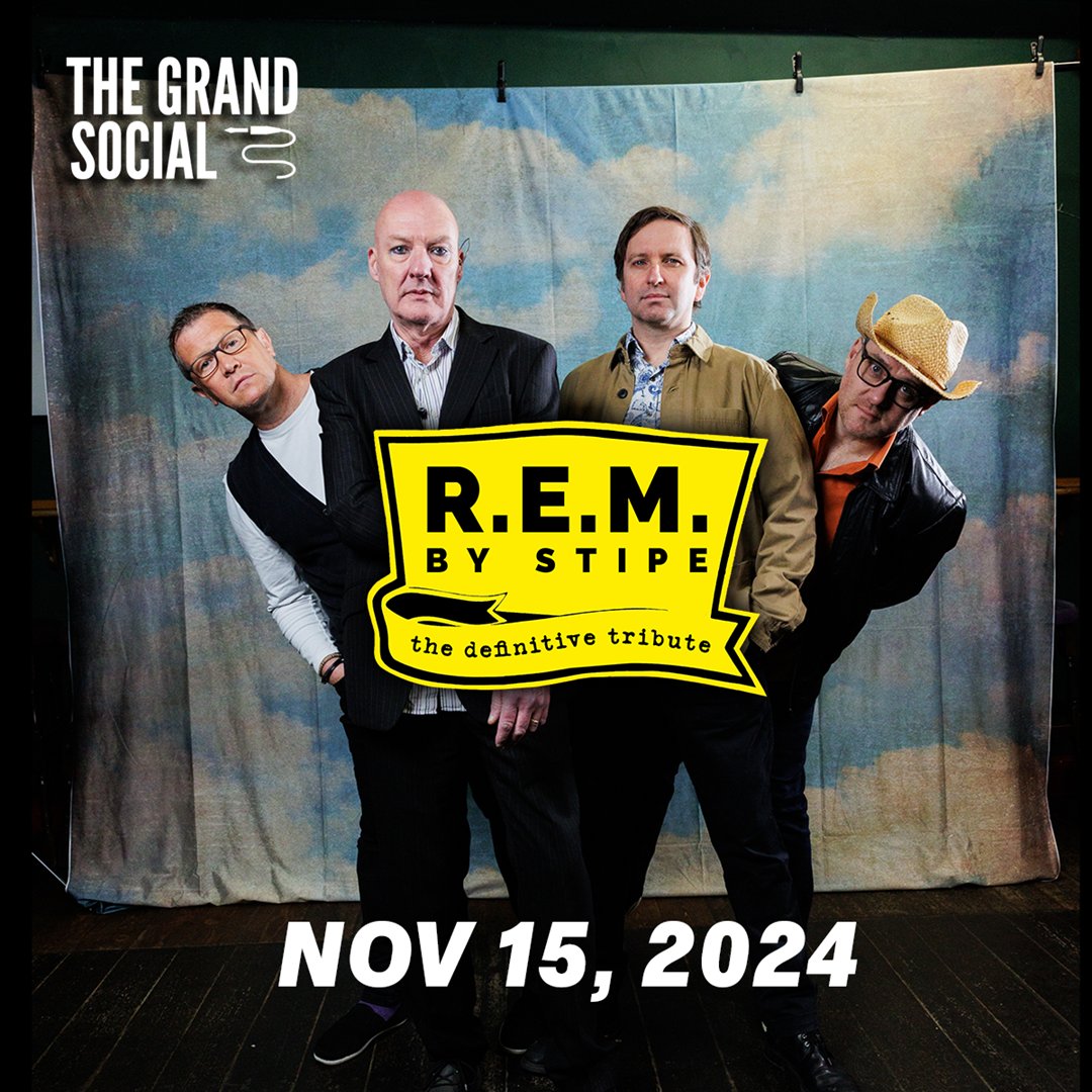 tickets.ie (@tickets_ie) on Twitter photo 🚨 𝗢𝗡 𝗦𝗔𝗟𝗘 𝗡𝗢𝗪 🚨
<a href="/TGSDublin/">The Grand Social</a> Presents: <a href="/StipeREMtribute/">Stipe: REM Tribute Band</a> on Fri 15th of Nov.
R.E.M. by Stipe, reflects the core of R.E.M.: four highly-experienced musicians who embody R.E.M., capturing the presence and performances of the band.
🎟👉 bit.ly/Stipe-TGS 🚨 𝗢𝗡 𝗦𝗔𝗟𝗘 𝗡𝗢𝗪 🚨
<a href="/TGSDublin/">The Grand Social</a> Presents: <a href="/StipeREMtribute/">Stipe: REM Tribute Band</a> on Fri 15th of Nov.
R.E.M. by Stipe, reflects the core of R.E.M.: four highly-experienced musicians who embody R.E.M., capturing the presence and performances of the band.
🎟👉 bit.ly/Stipe-TGS