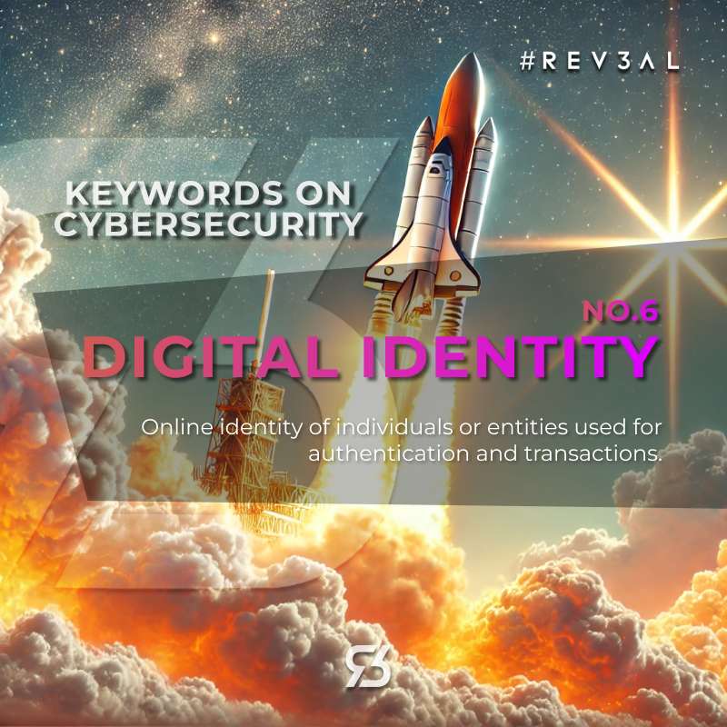 Rev3alTech's tweet photo. Keywords on Cybersecurity: "No. 6 Digital Identity: Online identity of individuals or entities used for authentication and transactions." #CyberSecurity #Rev3alTips #Rev3al #Info #Trend #Trending #Data #DataProtection #Encryption #Blockchain #DigitalIdentity https://t.co/1PglEfNUFX