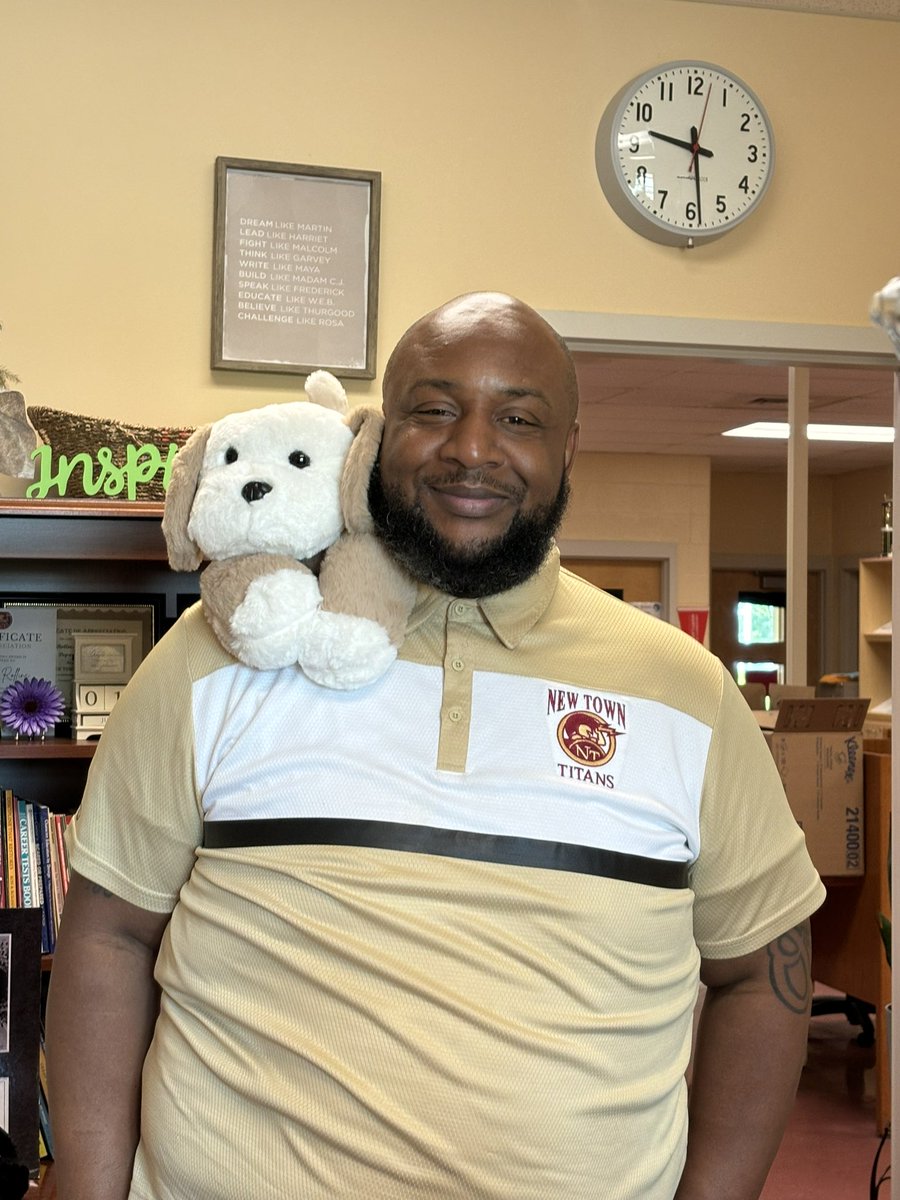 Mr. Martin welcomes a new member of our School Counseling team. Titan is our weighted support puppy gifted to us from the Loyola University School Counseling Program. We look forward to our students meeting Titan! 🐶 <a href="/MrMartinNTHS/">James Martin</a> <a href="/NTHS_Titans/">New Town High School</a> <a href="/BCPScounseling/">BCPSSchoolCounseling</a>