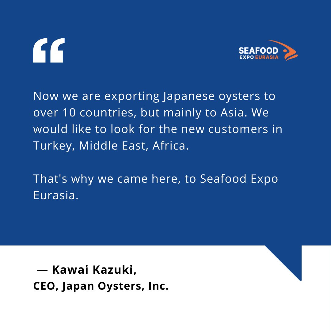 SEEurasia's tweet photo. Thank you for your valuable feedback. We hope that participation in Seafood Expo Eurasia helps each one of attendees accomplish their goals 🙏 https://t.co/rDYQy9ELDi