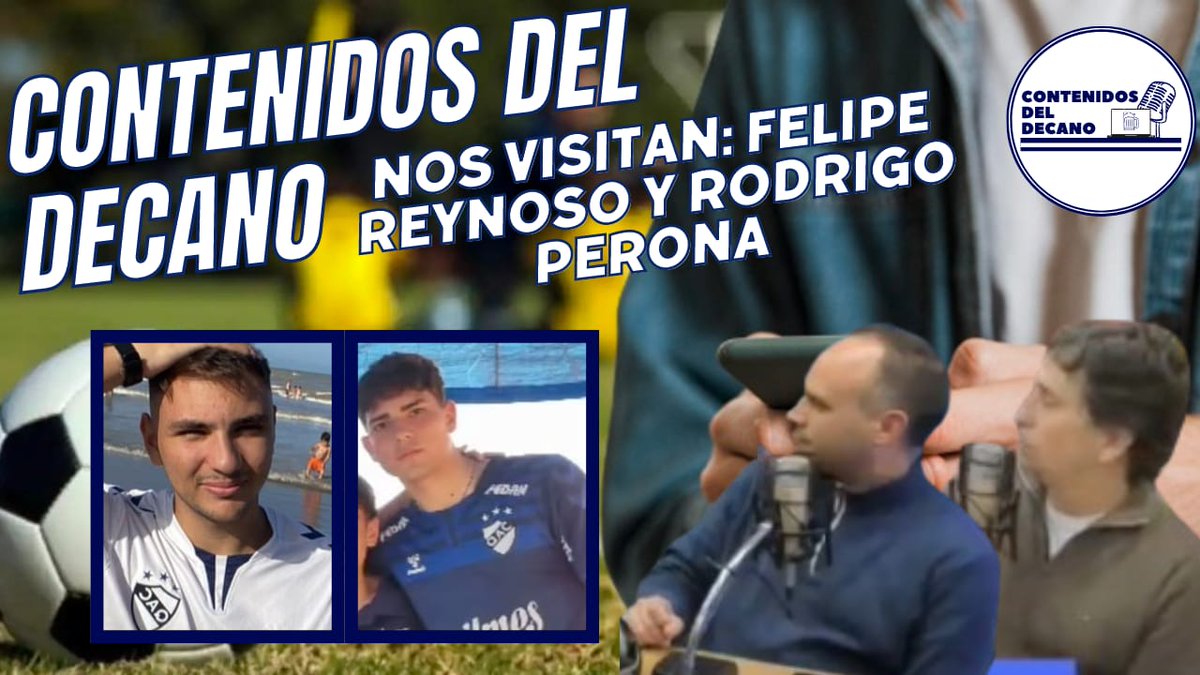 ⚽️ Tarde picante...nos visitan <a href="/felip_reynoso/">Felipe Reynoso</a> y <a href="/rodrigooperona/">perona</a> , referentes en las redes del QAC.

⚠️ ¡Sumate a otro programa de Contenidos del Decano!

🕔Martes 17 hs.

📻 Radio RK, fm 91.5.

🖥 Miranos en Youtube, acá 👇
youtube.com/@contenidosdel… y en murktv.com.ar.
