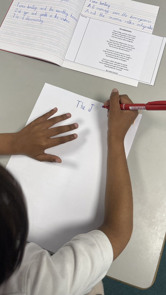 Class 5 are diligently working on their entries for the Trust's handwriting competition this afternoon ✍🏻