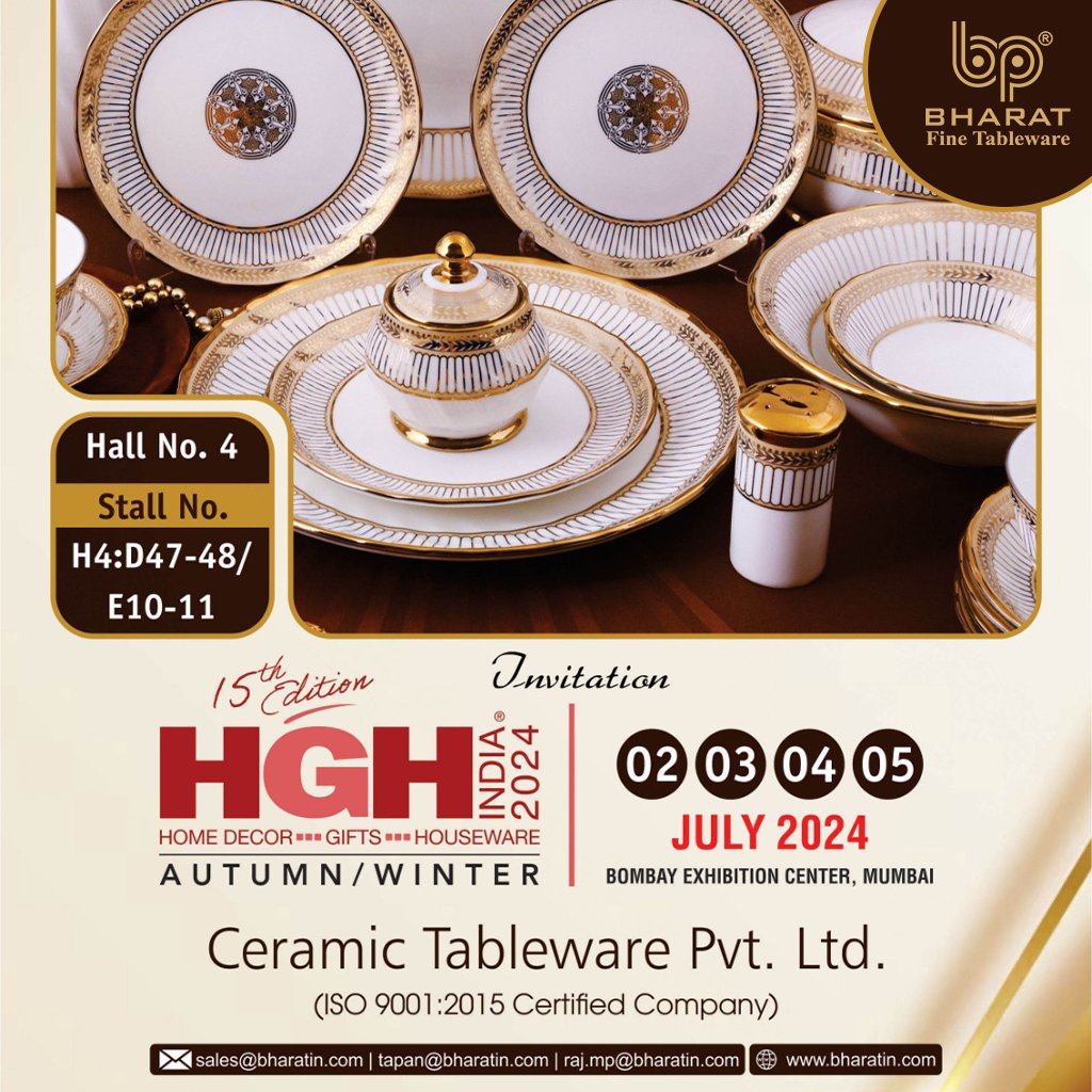 bharat_ctpl's tweet image. Transform your home with bp BHARAT! Visit us at the Home Decor Gift Housewares India 2024 exhibition from July 2 to July 5. We’re in Hall No. 4, Stall No. H4: D47-48/E10-11, Bombay Exhibition Center, Mumbai. See you there!
#ceramictableware #exhibition #bombayexhibitioncenter