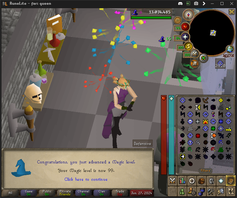 CryMaryam's tweet photo. 99 MAGIC! #osrs #oldschoolrunescape https://t.co/grTIET04on
