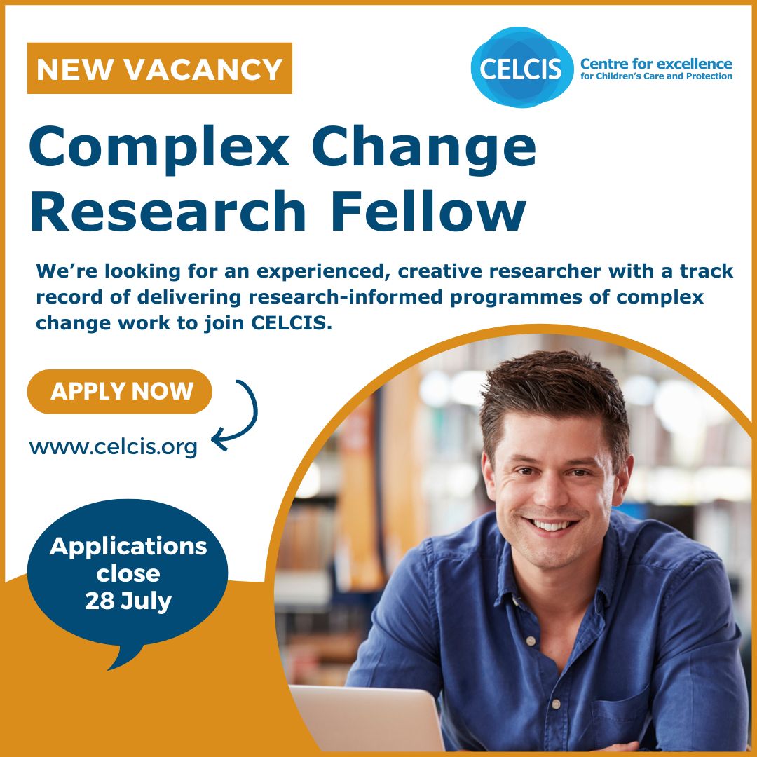 We're hiring! Do you have significant experience of child protection practice and the innovation to support partners to deliver on the ambition for transformational change to improving the lives of children and families? This could be the role for you: buff.ly/3W4BrFw