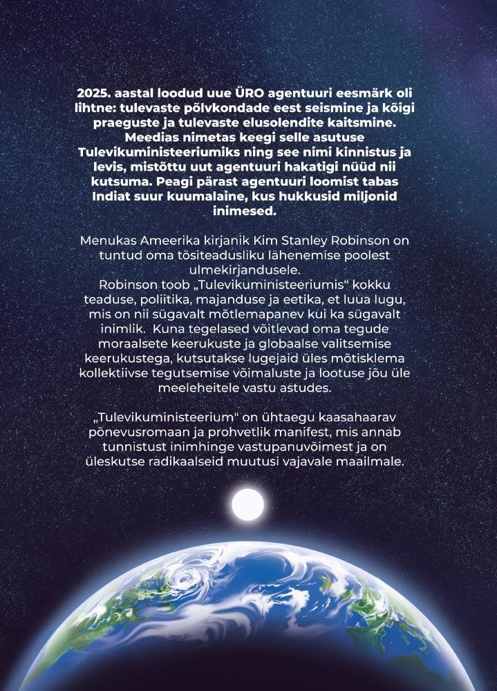 LiisRoden's tweet photo. Ilmunud on #KimStanleyRobinson i kliimateemaline alternatiivsest lähitulevikust jutustav lootustandev teos "Tulevikuministeerium", mis muuseas oli ka üks Barack Obama lemmikraamatuid selle ilmumisaastal 2020.
Väga soovitan!
Kaanemaal ja kujundus: Liis Roden
#ministryforthefuture https://t.co/858V5tSutx