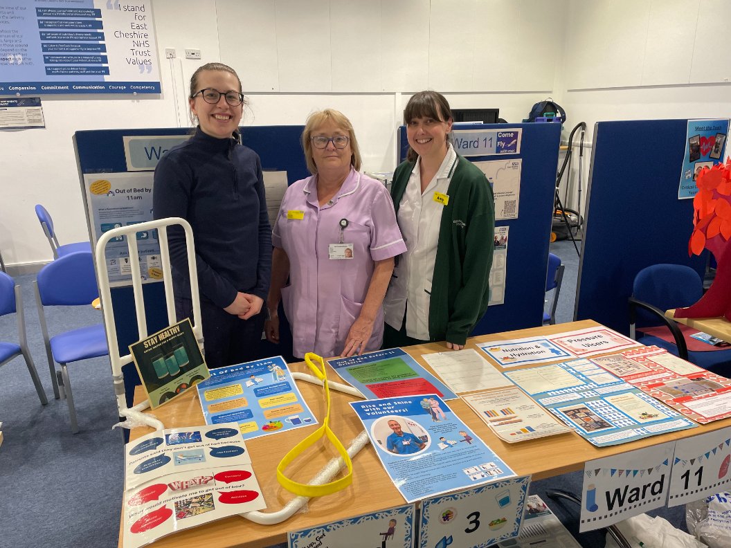 EastCheshireNHS's tweet photo. Staff gathered to share and celebrate some of the great quality improvement initiatives taking place across wards last week.

👏 A range of fantastic ideas were displayed on work to promote nutrition and hydration, mobility and the management of pressure ulcers. https://t.co/s0xN118CiX