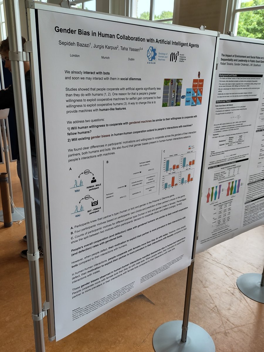 Excited to be in Leiden at the International Conference on Social Dilemmas to present our work with <a href="/sbazazi/">Sepideh Bazazi</a> and <a href="/TahaYasseri/">Taha Yasseri</a> on gender biases in people's interactions with gendered bots #ICSD24