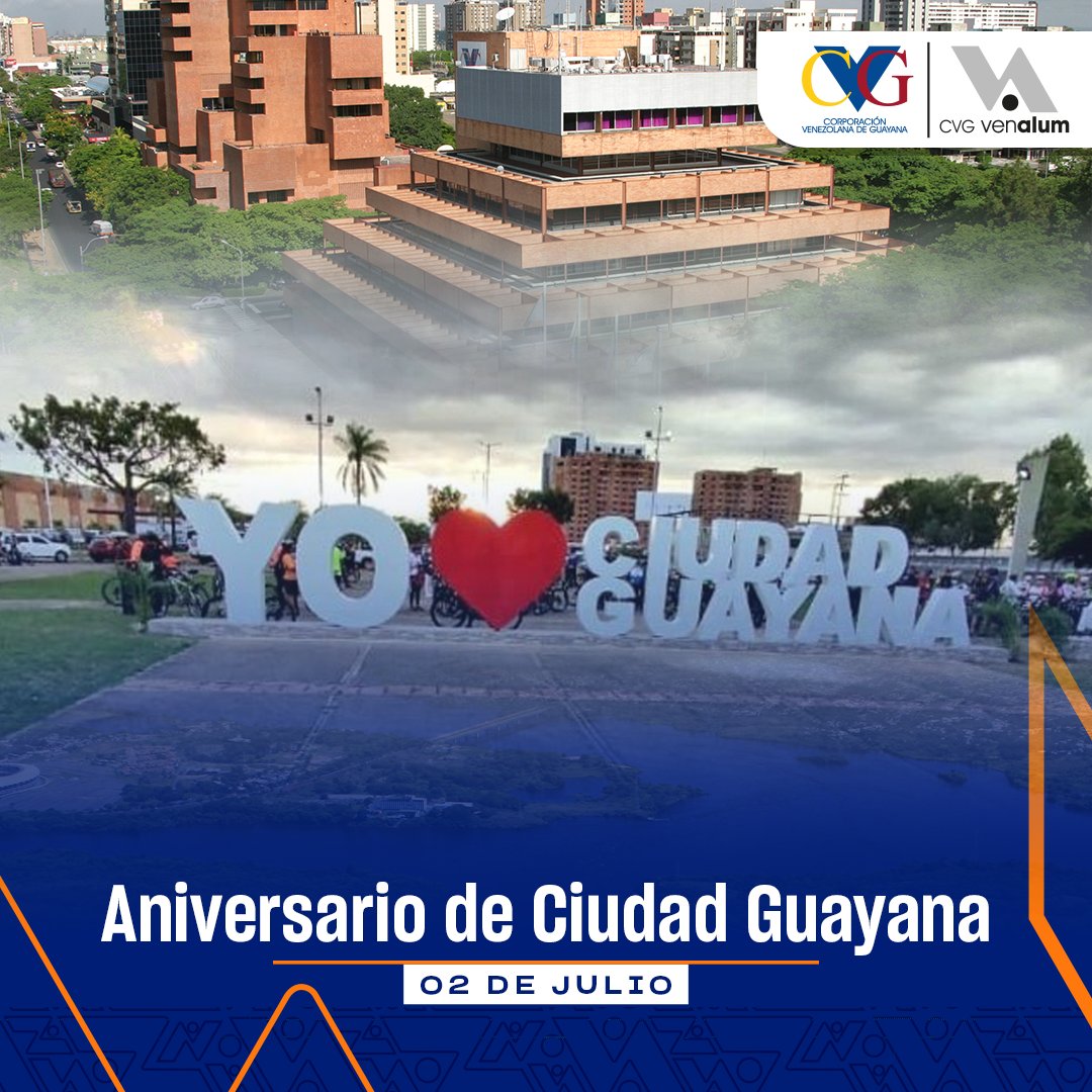 #Efemérides || Su fundación se llevo a cabo el 2 de julio del año 1961. Para el diseño y planificación de la ciudad la Corporación Venezolana de Guayana solicitó la participación del centro de estudios urbanos del Instituto Tecnológico de Massachusetts.